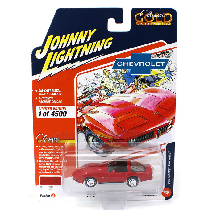 1/64 Johnny Lightning Classic Gold 2023 Release 1A - 1979 Chevrolet Corvette, Red