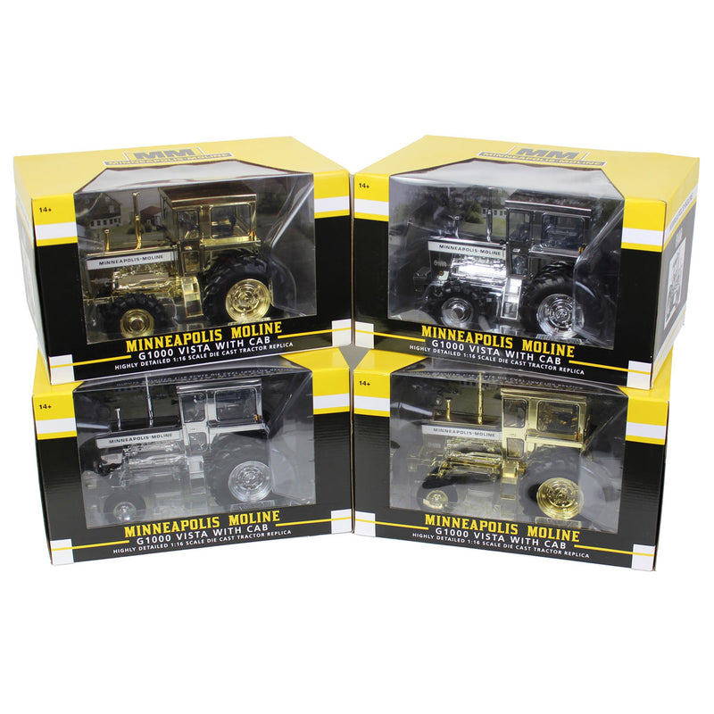 Set of 4 Chrome Units ~ 1/16 High Detail Minneapolis Moline G1000 Vista with Cab