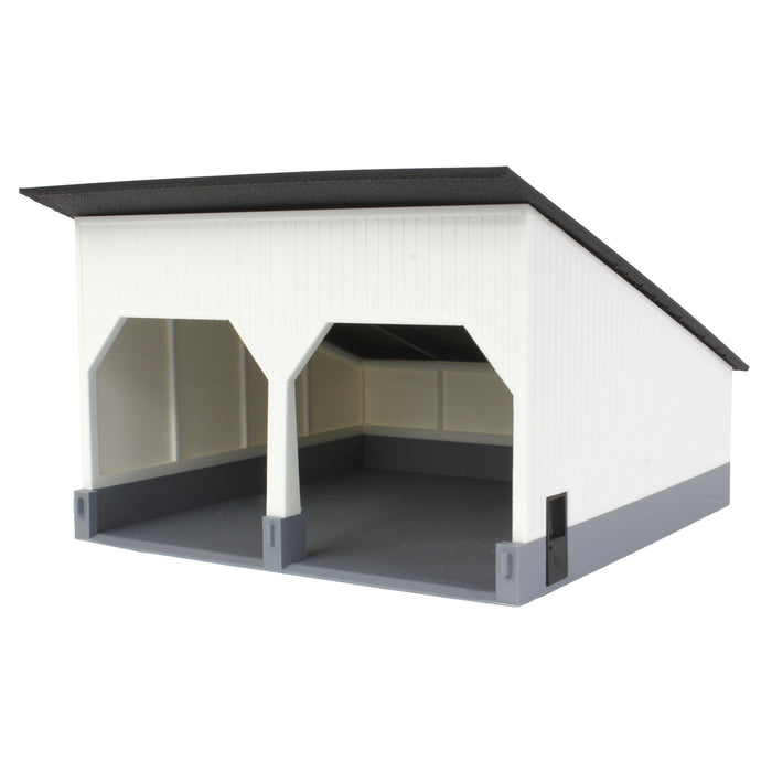 1/64 The Double Bay 40ft x 40ft Cattle Shed, Black/White, 3D Printed