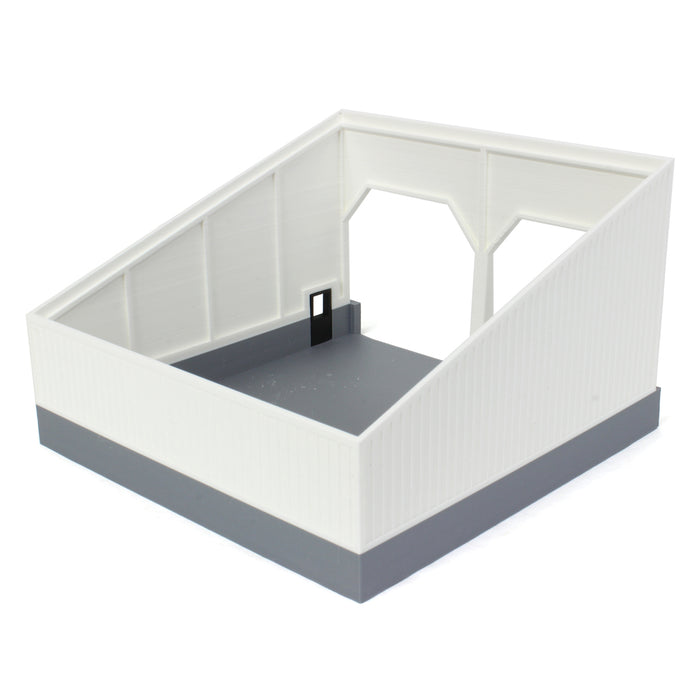 1/64 The Double Bay 40ft x 40ft Cattle Shed, Black/White, 3D Printed