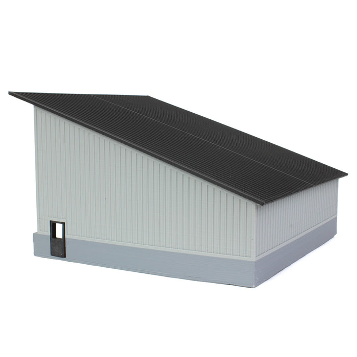 1/64 The Double Bay 40ft x 40ft Cattle Shed, Gray/Black, 3D Printed