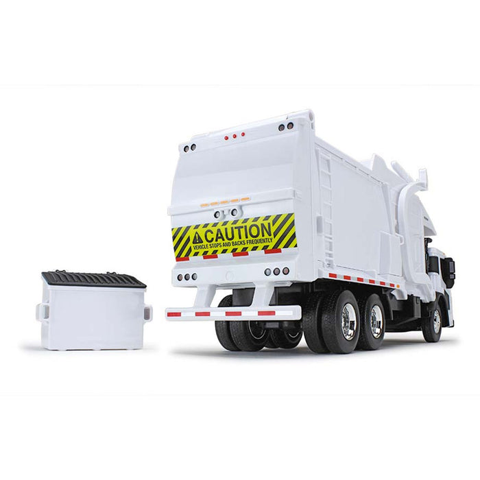 1/25 White Mack LR Garbage Truck w/ McNeilus Meridian Loader & Dumpster (Includes Lights & Sounds!)