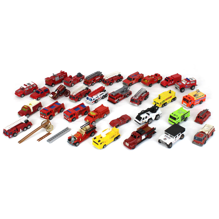(B&D) Lot of (32) Emergency Vehicles of Various Scales - Damaged Vehicles