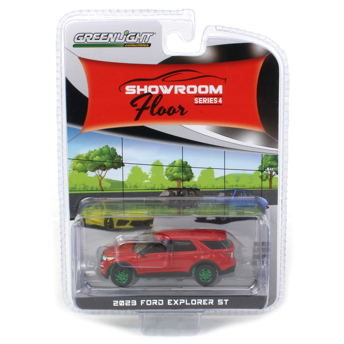 Green Machine ~ 1/64 2023 Ford Explorer ST, Iridescent Rapid Red, Showroom Floor Series 4