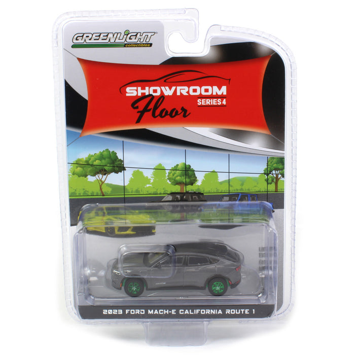 Green Machine ~ 1/64 2023 Ford Mustang Mach-E, Carbonized Gray, Showroom Floor Series 4