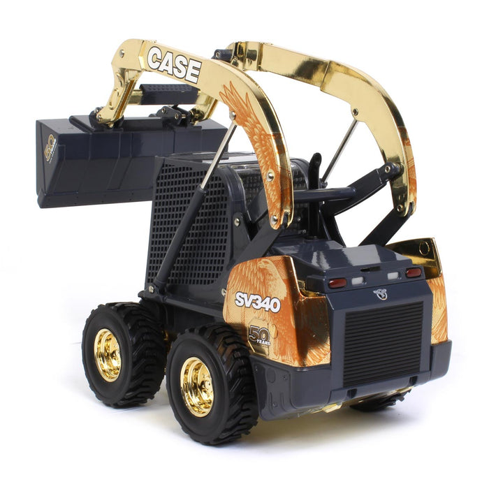 (B&D) GOLD Chase ~ 1/16 Case SV340 Skid Loader, 50th Anniversary Limited Edition w/ Special Eagle Decals