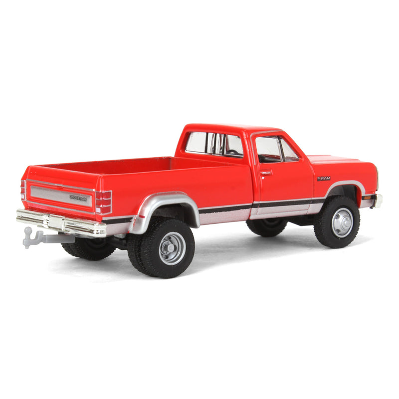 1/64 1989 Dodge Ram D-350 Dually Pickup Truck, Colorado Red & Sterling Silver, Dually Drivers Series 13