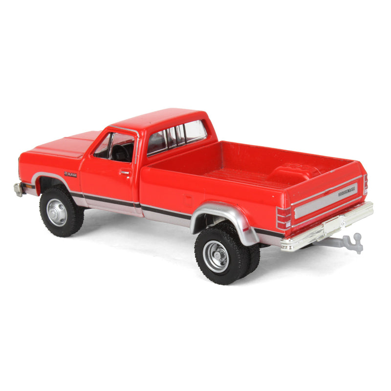 1/64 1989 Dodge Ram D-350 Dually Pickup Truck, Colorado Red & Sterling Silver, Dually Drivers Series 13