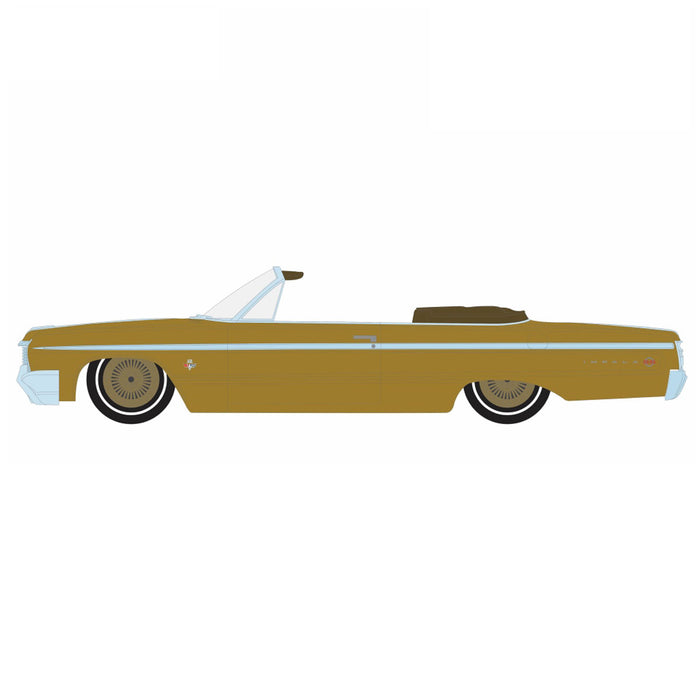 1/64 1964 Chevrolet Impala Convertible, Gold, California Lowriders Series 5