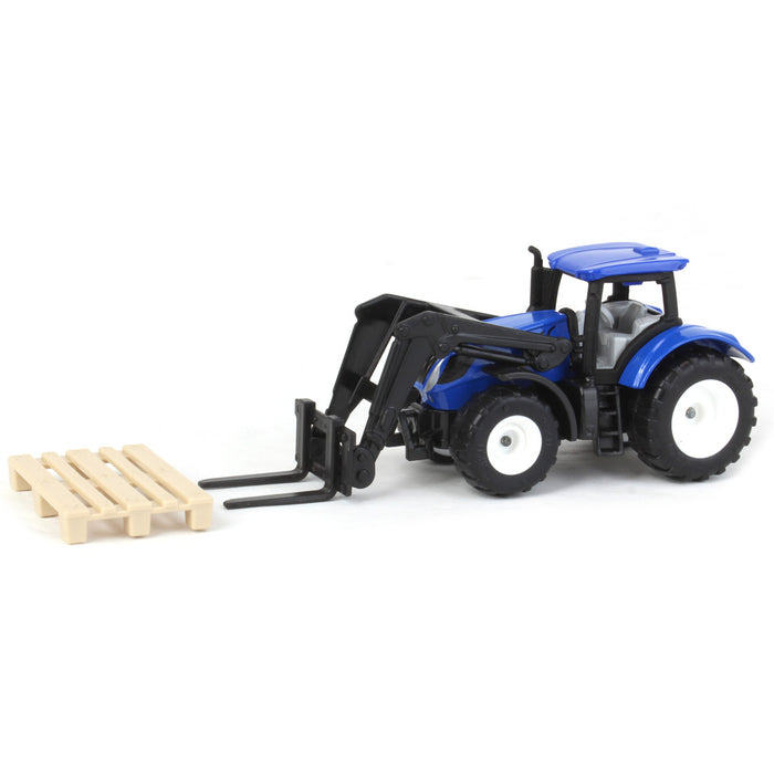 New Holland Tractor with Pallet Fork and Pallet by SIKU