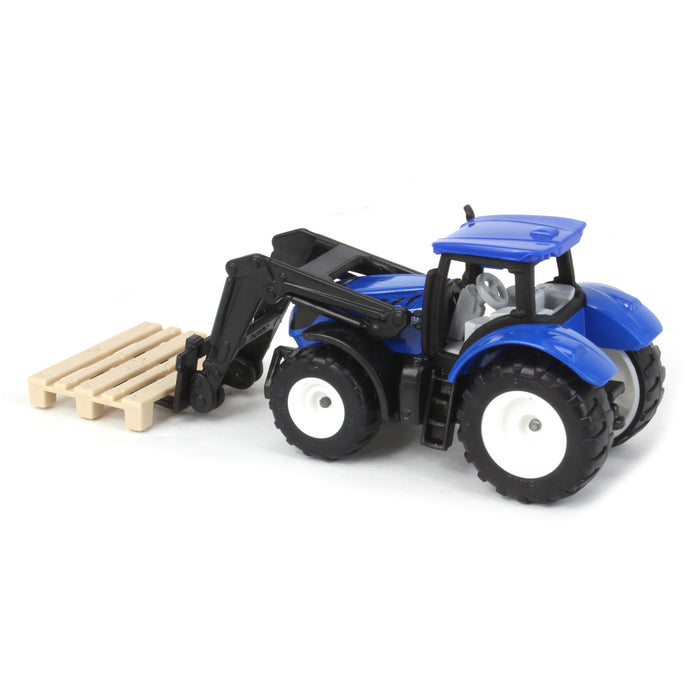 New Holland Tractor with Pallet Fork and Pallet by SIKU