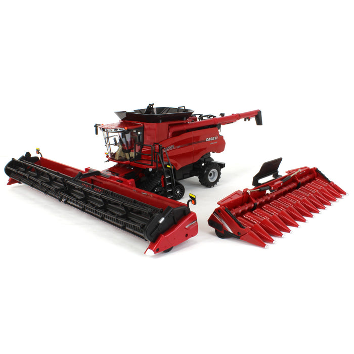 (B&D) 1/32 Case IH AFS Connect 9250 Tracked Combine with Corn & Grain Heads, ERTL Prestige Collection - Damaged Box