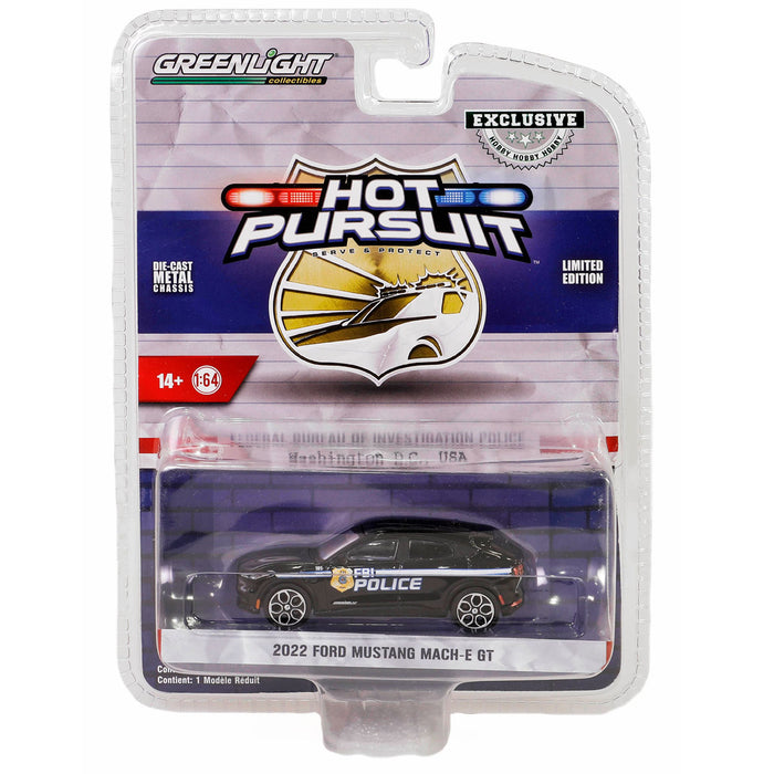 1/64 2022 FBI Ford Mustang Mach-E GT, Hobby Exclusive Hot Pursuit Special Edition