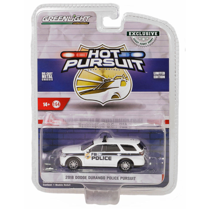 1/64 2018 FBI Dodge Durango, Hobby Exclusive Hot Pursuit Special Edition