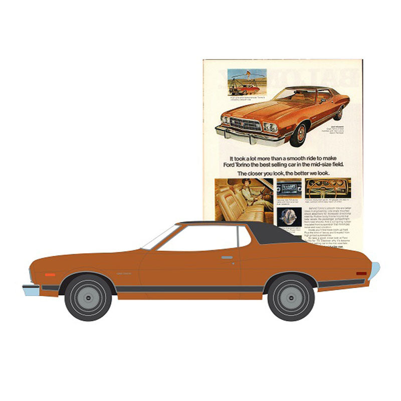 1/64 1973 Ford Gran Torino, Vintage Ad Cars Series 10 — Outback Toys