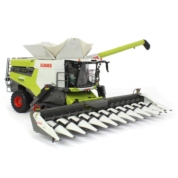 1/32 Claas Lexion 8800 Terra Trac Combine with 12-30c Corn Head & Cart, North America Edition