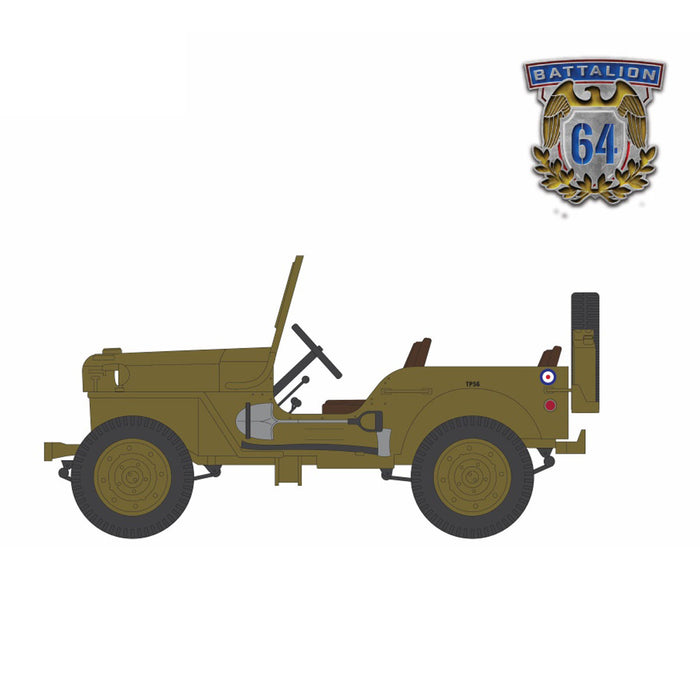 1/64 1942 Willys MB Jeep, British Army Command Car, Battalion 64 Series 4