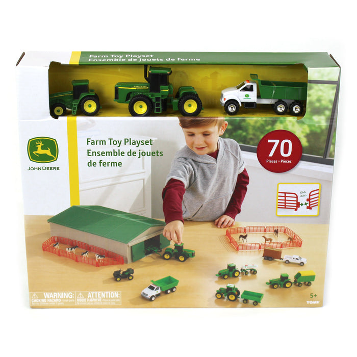 Approx. 1/64 Scale John Deere 70 Piece Value Set with Machine Shed