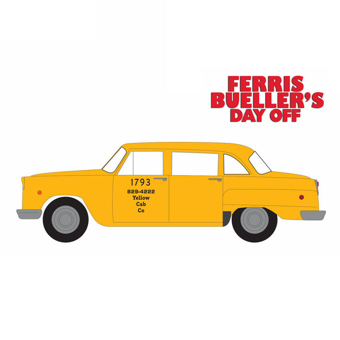 1/64 1980 Checker Taxicab Yellow Cab #1793, Ferris Bueller's Day Off (1986), Hollywood Series 42