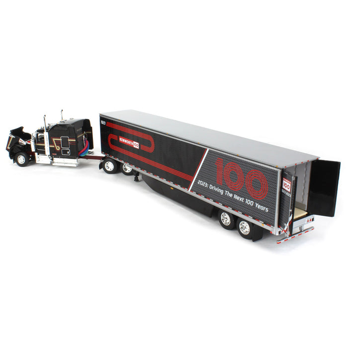 1/64 Kenworth W900L & 53' Utility Trailer w/ Skirts, Kenworth 100th Anniversary, DCP by First Gear