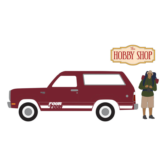 1/64 1978 Plymouth Trail Duster with Backpacker Figure, Canyon Red Sunfire, Hobby Shop Series 16