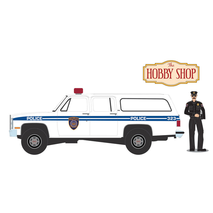1/64 1985 GMC Suburban 2500, NYC Transit Police Department with Officer, Hobby Shop Series 16