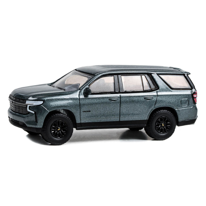 1/64 2023 Chevrolet Tahoe RST Silver Sage, Showroom Floor Series 3