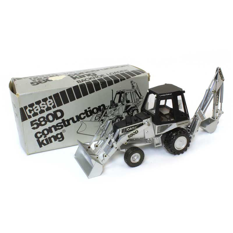 1/35 Case 580D Backhoe Loader, Silver 25th Anniversary Limited Edition