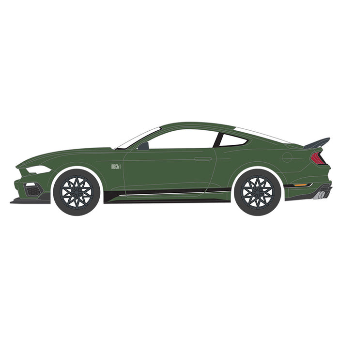 1/64 2022 Ford Mustang Mach 1, Eruption Green, GreenLight Muscle Series 28