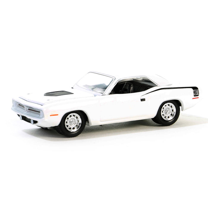 1/64 1970 Plymouth Hemi ‘Cuda, Alpine White, GreenLight Muscle Series 28