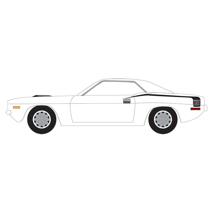 1/64 1970 Plymouth Hemi ‘Cuda, Alpine White, GreenLight Muscle Series 28