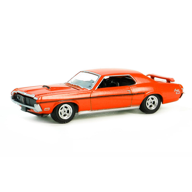 1/64 1969 Mercury Cougar Eliminator, Competition Orange, GreenLight Muscle Series 28
