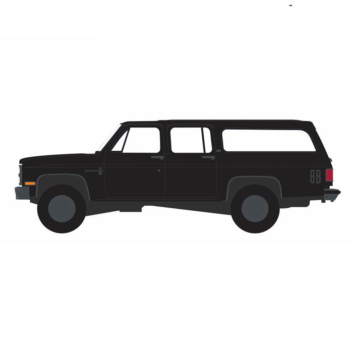 1/64 1985 Chevrolet Suburban C10 Custom Deluxe, Black Bandit Series 29