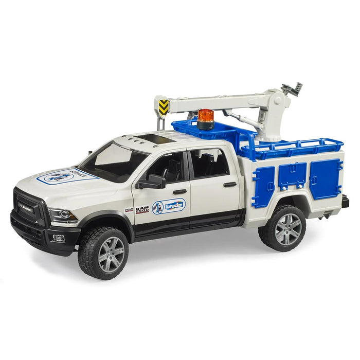 (B&D) 1/16 Ram 2500 Service Truck with Rotating Beacon Light by Bruder - Damaged Box