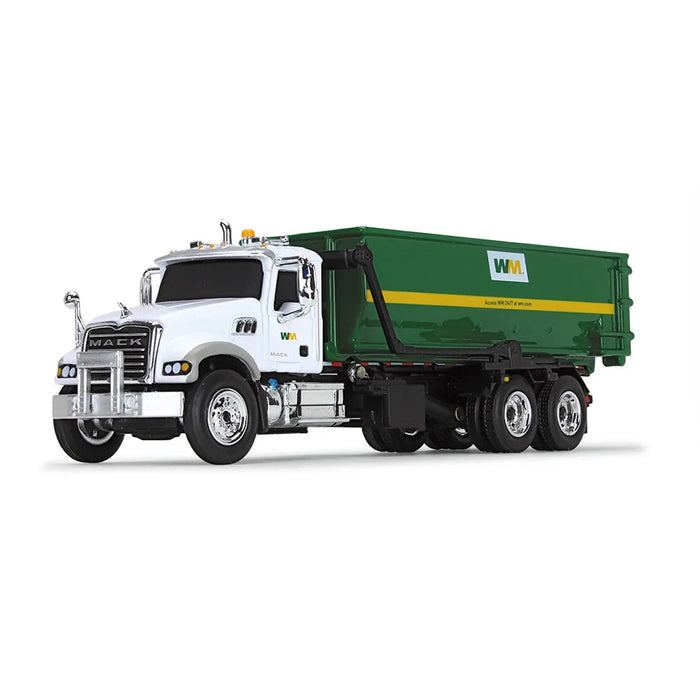 (B&D) 1/87 Mack Granite MP with Tub-Style Roll-Off Container, Waste Management - Damaged Item