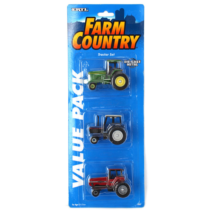 1/64 ERTL Value Pack with John Deere 7800, Ford 8340 & Case International 7150