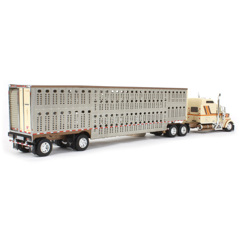 1/64 Kenworth W900L Semi Truck with Wilson Silverstar Livestock Trailer, Big Rigs #13: Paradise Trucking, DCP by First Gear
