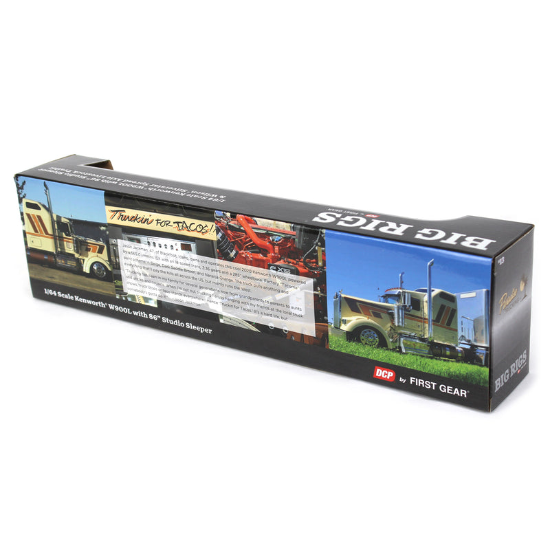 1/64 Kenworth W900L Semi Truck with Wilson Silverstar Livestock Trailer, Big Rigs #13: Paradise Trucking, DCP by First Gear