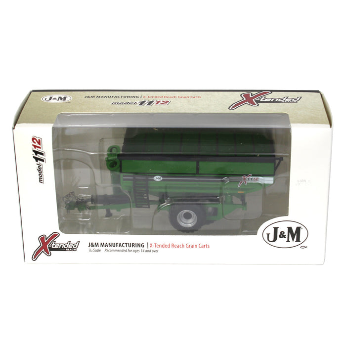 1/64 Green J&M 1112 X-Tended Reach Grain Cart with Tandem Walking Duals