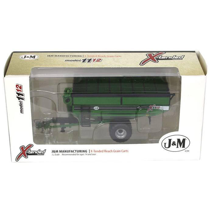 1/64 Green J&M 1112 X-Tended Reach Grain Cart with Singles