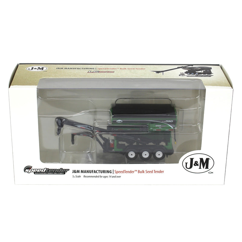 (B&D) 1/64 Green J&M LC390 Tri-axle Gooseneck Seed Tender - Damaged Box