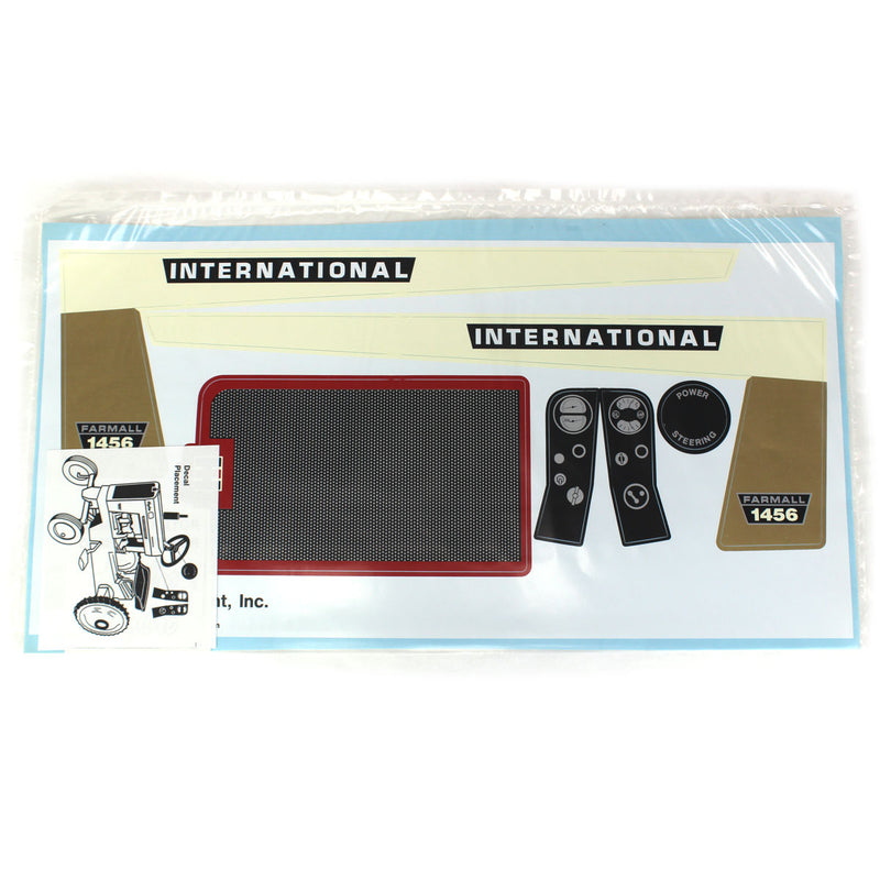 Farmall 1456 Gold Demonstrator Pedal Tractor Decal Set