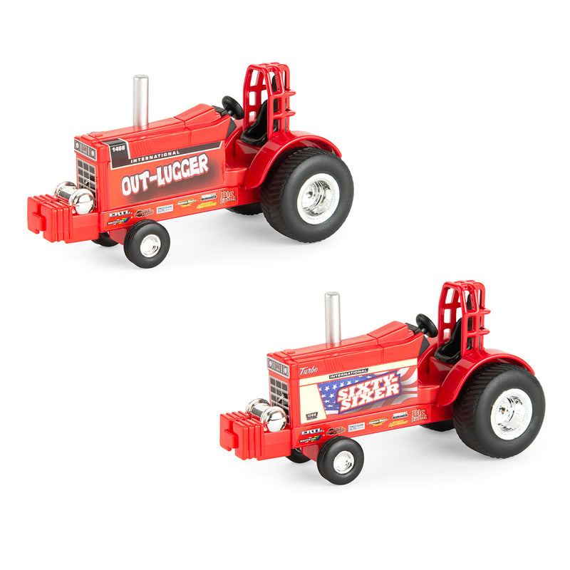 Set of 2 ~ 1/64 International "Out-Lugger" & "Sixty-Sixer" Vintage Pulling Tractors