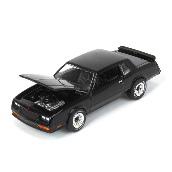 1/64 1985 Chevrolet Monte Carlo SS, Black, Midwest Diecast Greenlight Exclusive