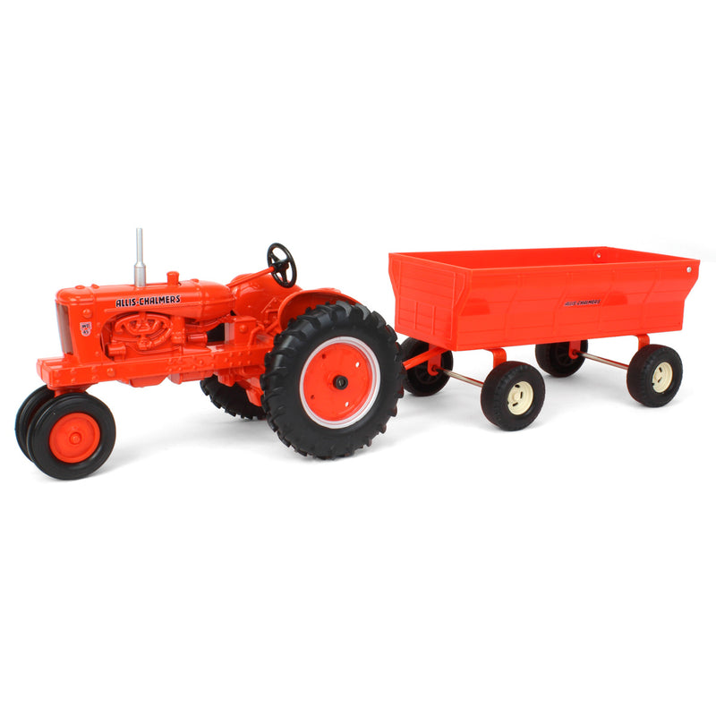 (B&D) 1/16 Allis Chalmers WD-45 Tractor with Flare Box Wagon by ERTL - Damaged Box