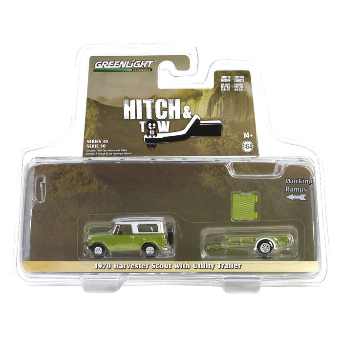 1/64 1970 Harvester Scout with Utility Trailer, Hitch & Tow Series 30