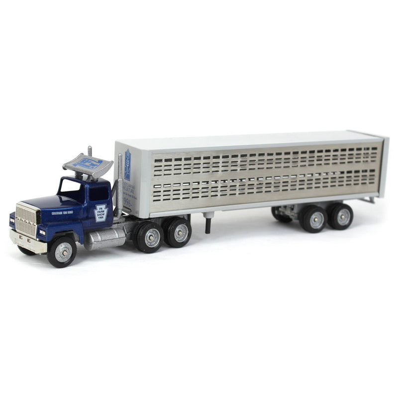 1/64 Blue Truck with Livestock Trailer, 1996 PA Farm Show Edition by Winross