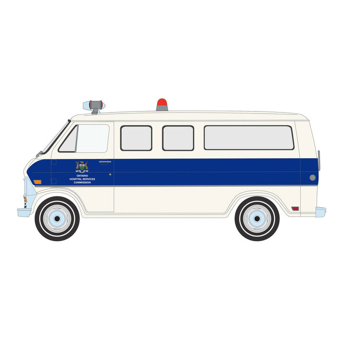 1/64 1969 Ford Econoline Ambulance, Ontario Hospital Services, First Responders Series 1