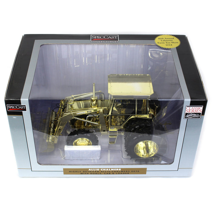 Black & Gold Chrome Set ~ 1/16 Allis Chalmers 6070, 2024 Lafayette Farm Toy Show