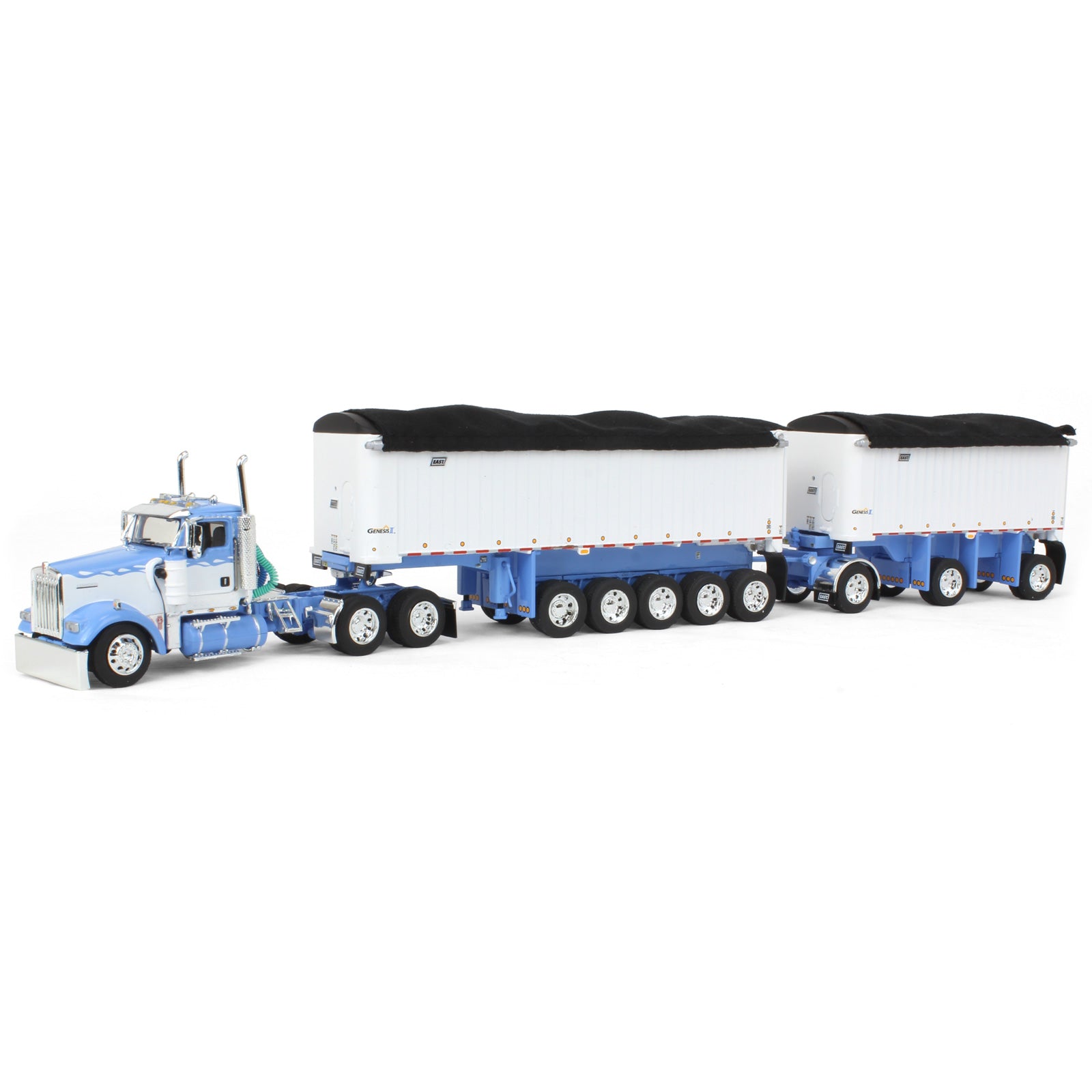 60-1633 DCP 1/64 Wisteria/White Kenworth W900L with 31ft & 20ft